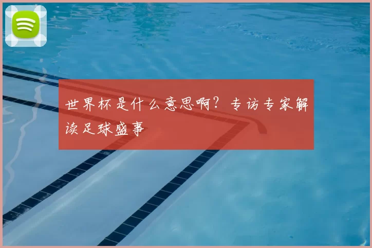 世界杯是什么意思啊？专访专家解读足球盛事